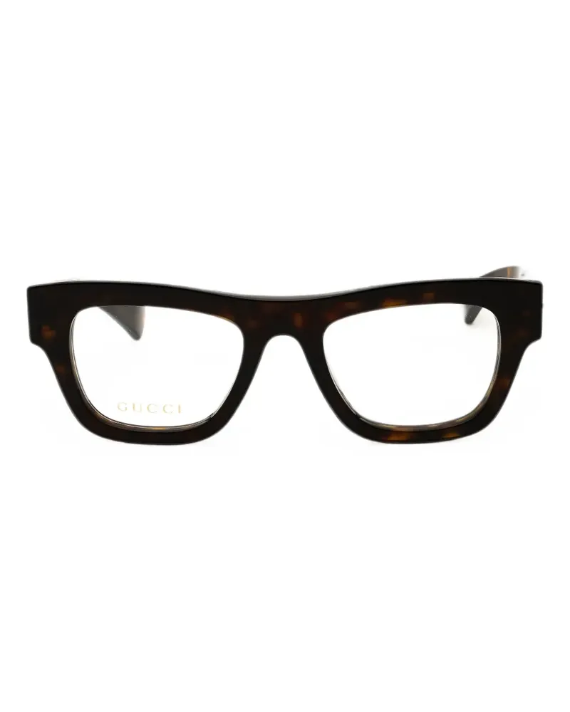 Gucci Brille mit eckigem Gestell - Schwarz Schwarz