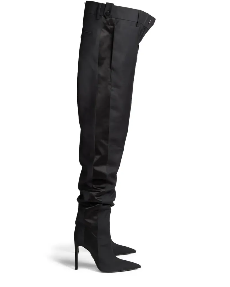 Dsquared2 Stiletto-Stiefel mit Stretchbund - Schwarz Schwarz