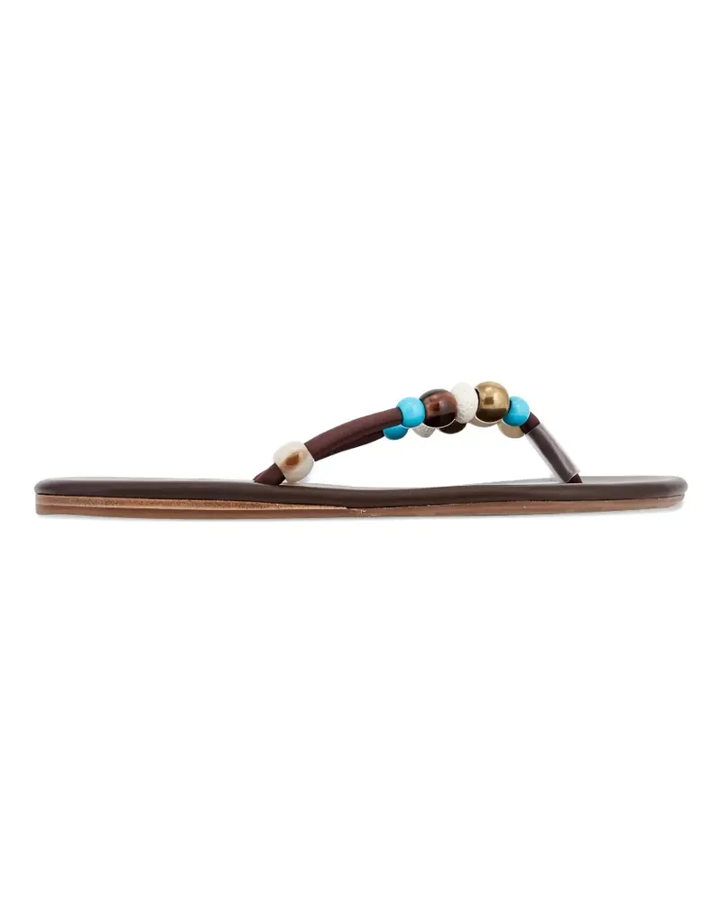 Ancient Greek Sandals Saionara bead-embellished sandals - Braun Braun