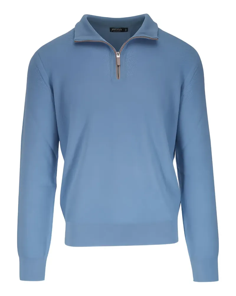 Ermenegildo Zegna half-zip sweater - Blau Blau