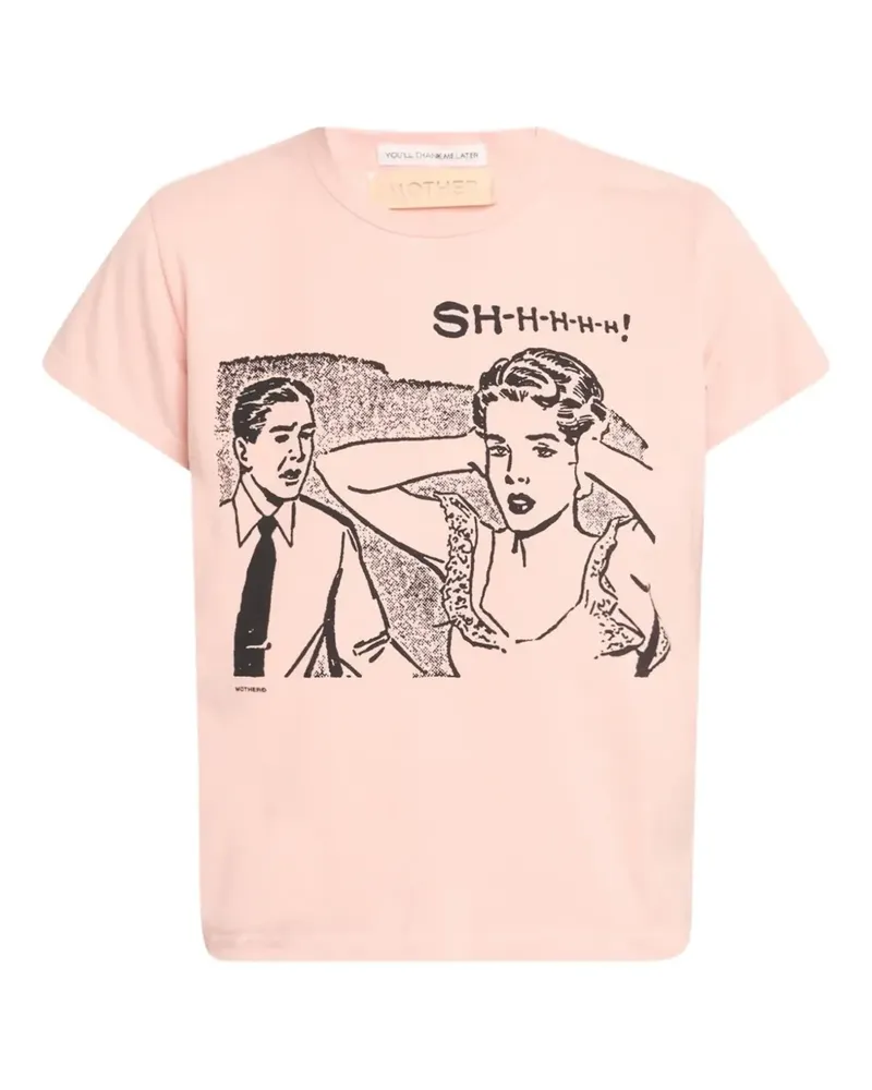 Mother T-Shirt mit Print - Rosa Rosa