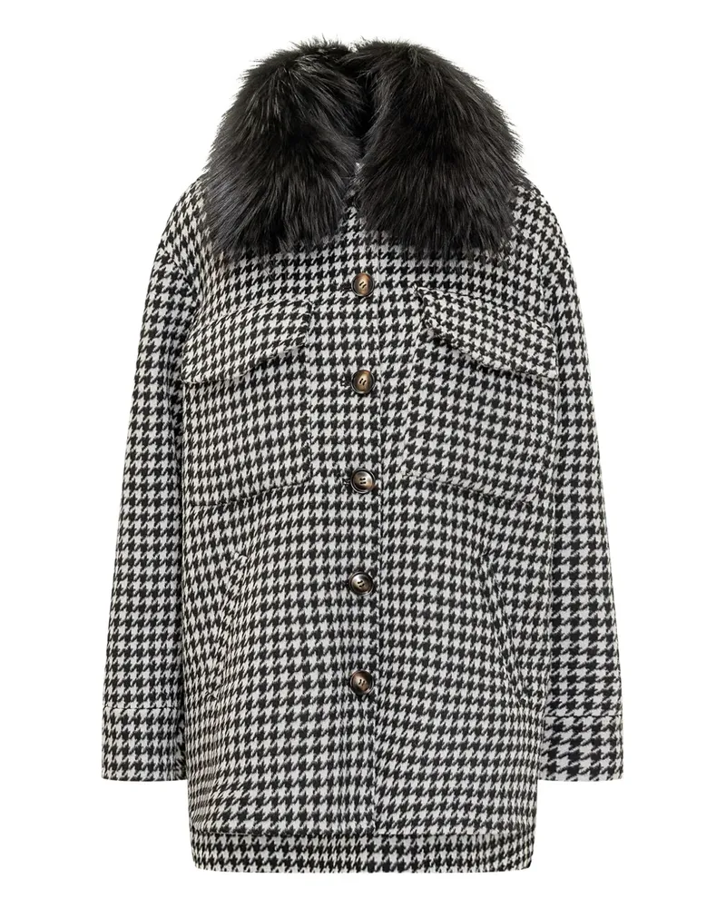 AVA ADORE Mantel mit Pelzkragen - Weiß Weiß