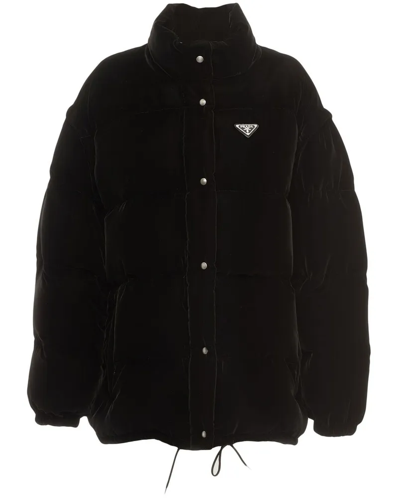 Prada Wendbare Daunenjacke - Schwarz Schwarz