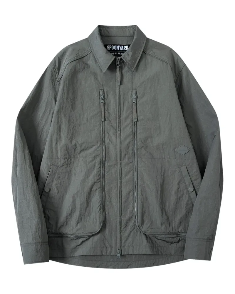 Spoonyard zipper pockets shirt jacket - Grün Grün