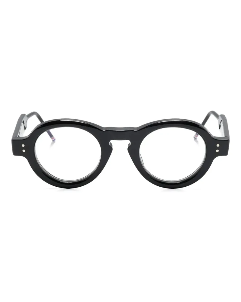 Thom Browne Brille mit 4-Streifen-Logo - Schwarz Schwarz