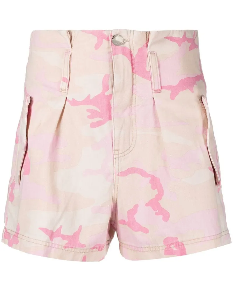 Pinko Hoch sitzende Jeans-Shorts Rosa