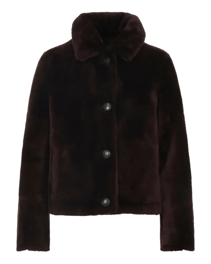 Yves Salomon Jacke aus Faux Fur - Braun Braun