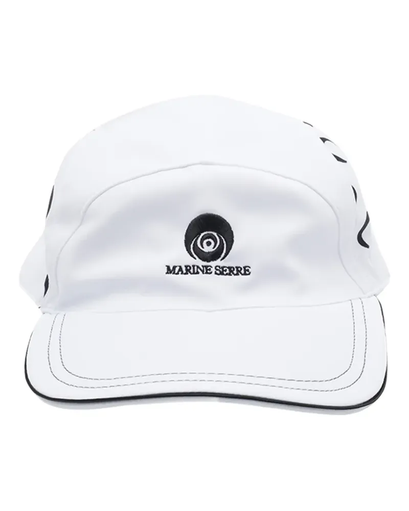 Marine Serre logo-embroidered Moon-print cap - Weiß Weiß