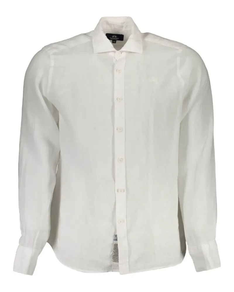 La Martina long-sleeved linen shirt - Weiß Weiß