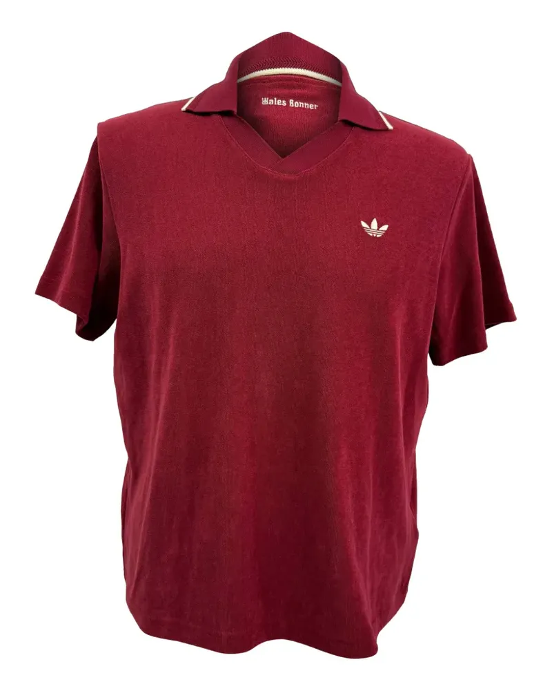 Wales Bonner x Adidas 2025 towel terry embroidered polo shirt - Rot Rot
