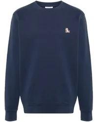 Kitsuné Sweatshirt mit Chillax-Patch Blau