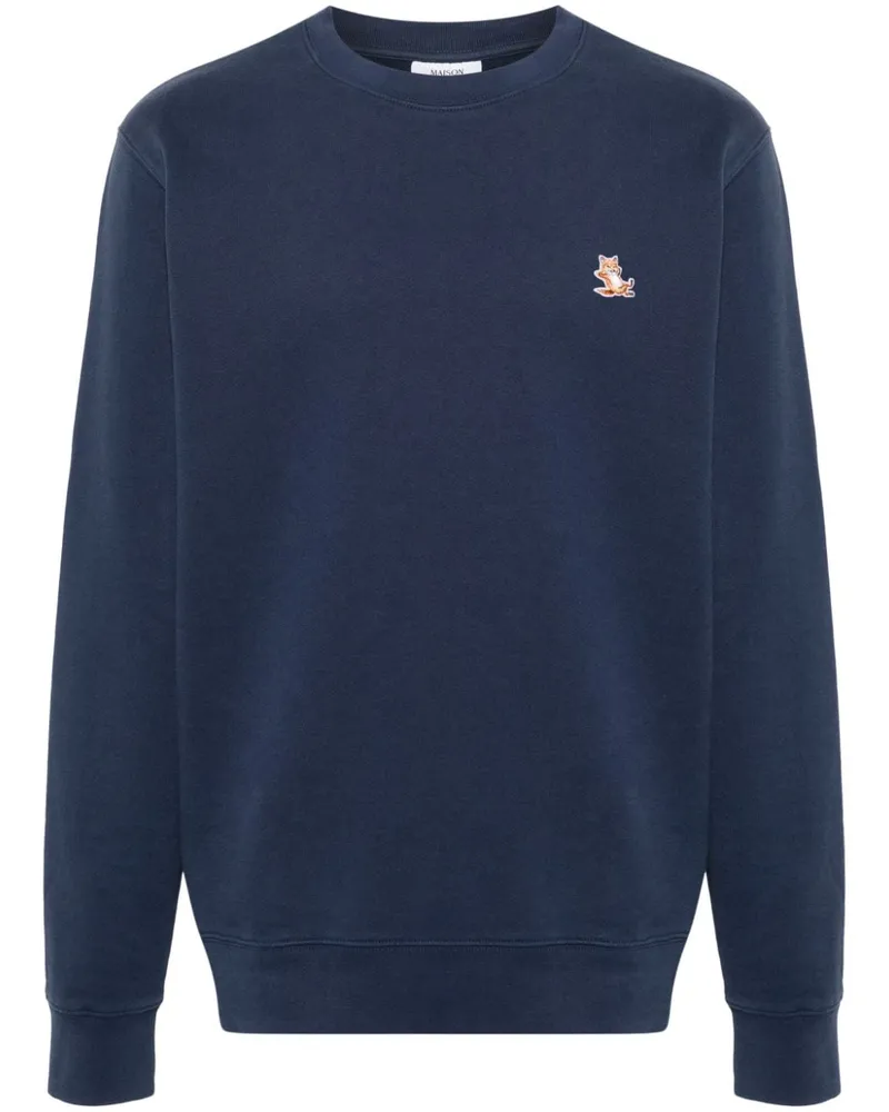 Kitsuné Sweatshirt mit Chillax-Patch - Blau Blau