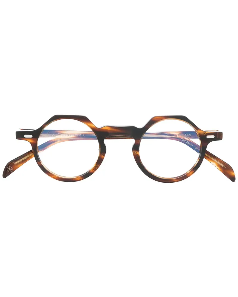 Lesca Runde Yoga Brille - Braun Braun