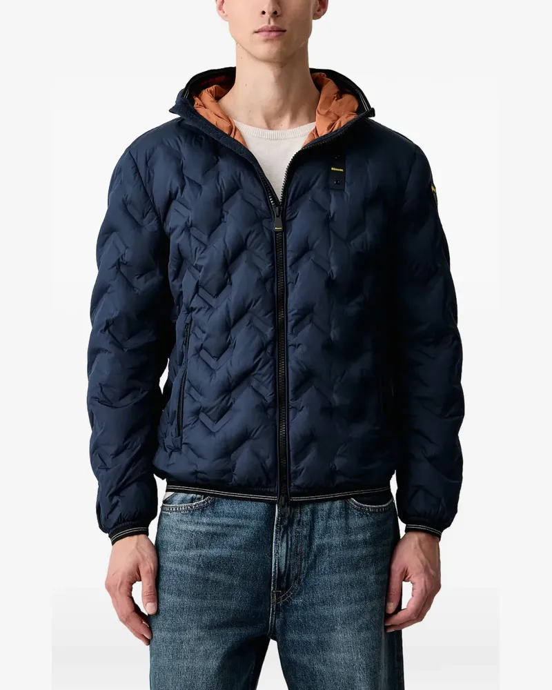 Blauer Piery quilted hooded jacket Blau