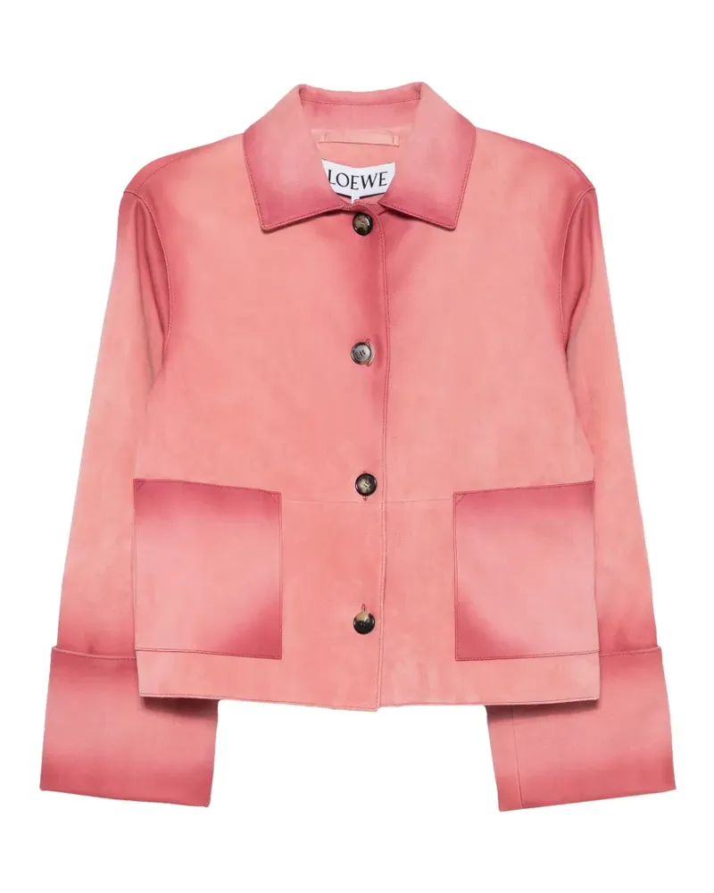 Loewe Wildlederjacke mit Umschlag - Rosa Rosa