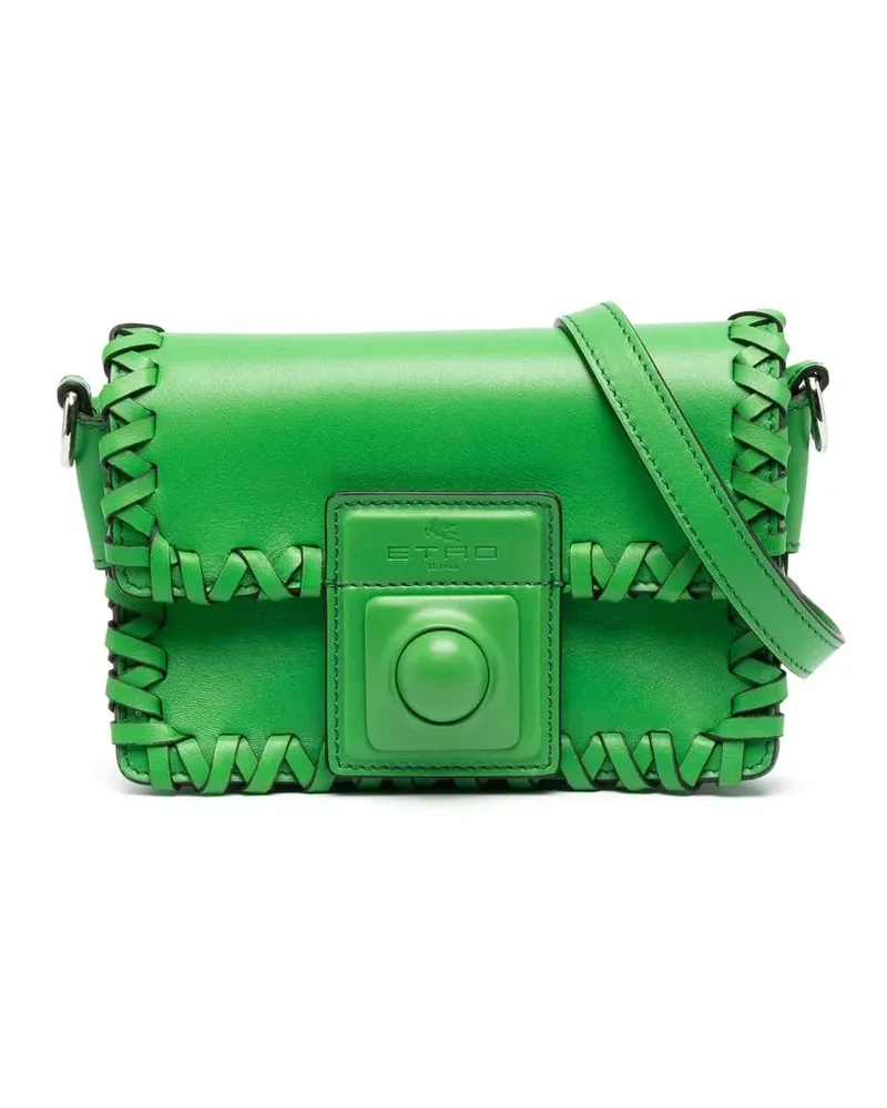 Etro Umhängetasche mit Ziernähten - Grün Grün