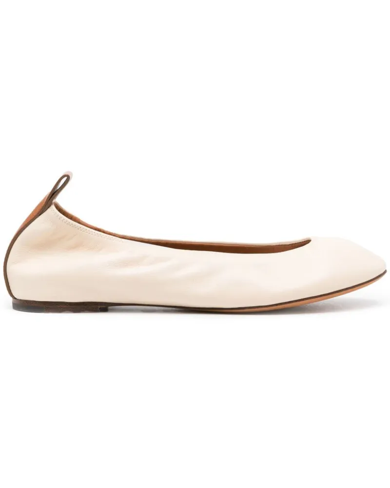 Lanvin Ballerinas mit runder Kappe - Nude Nude
