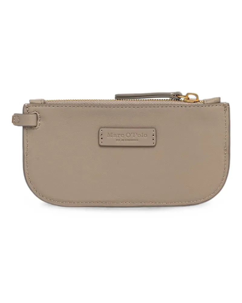Marc O'Polo logo-patch leather glasses case - Nude Nude