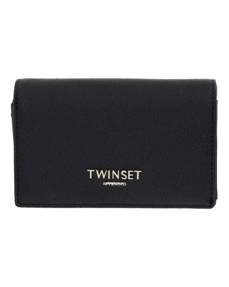 Twin-Set logo-lettering wallet - Schwarz Schwarz