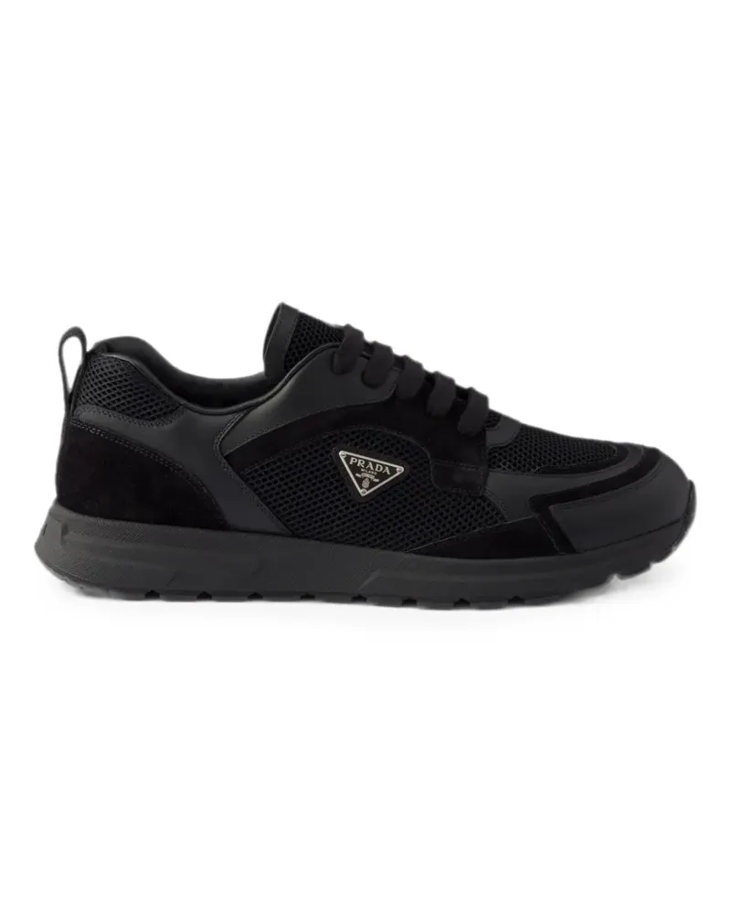 Prada Prax Sneakers aus Leder und Stoff - Schwarz Schwarz