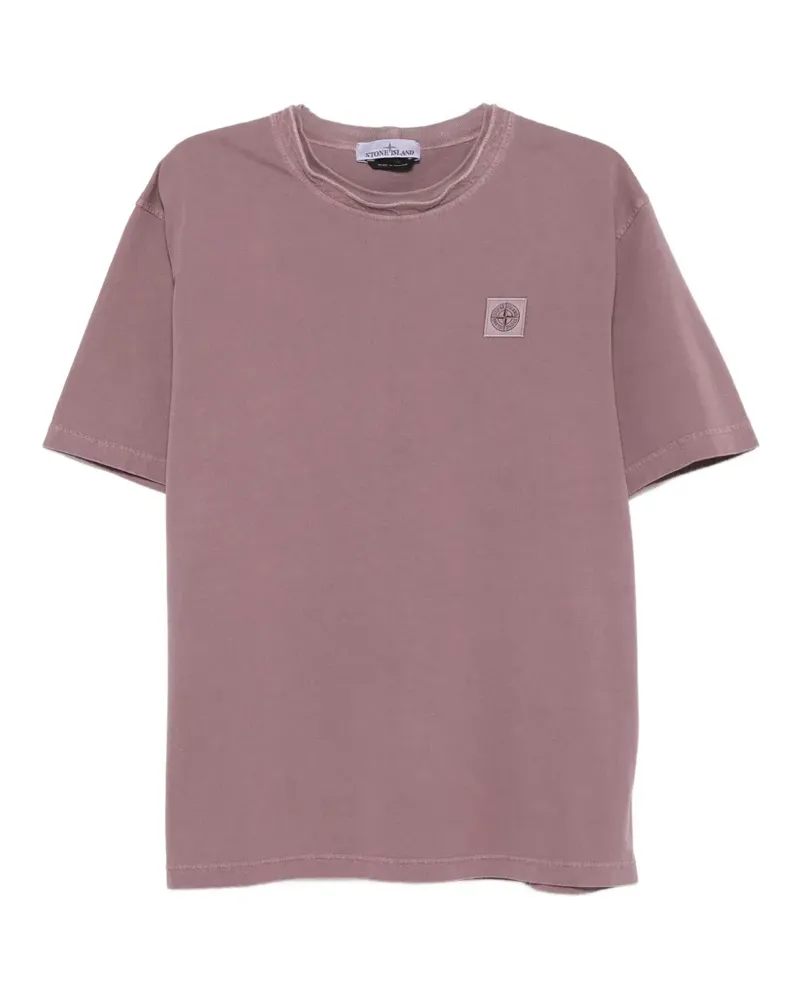 Stone Island logo-patch T-shirt - Violett Violett
