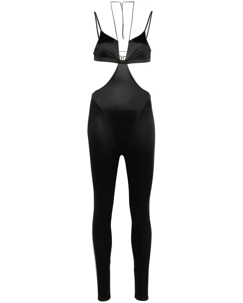Maison Close Jumpsuit mit Riemen - Schwarz Schwarz