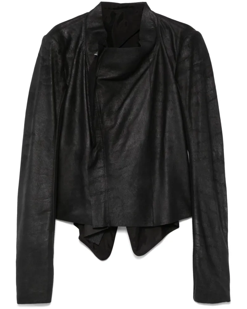 Rick Owens Bikerjacke aus Leder - Schwarz Schwarz