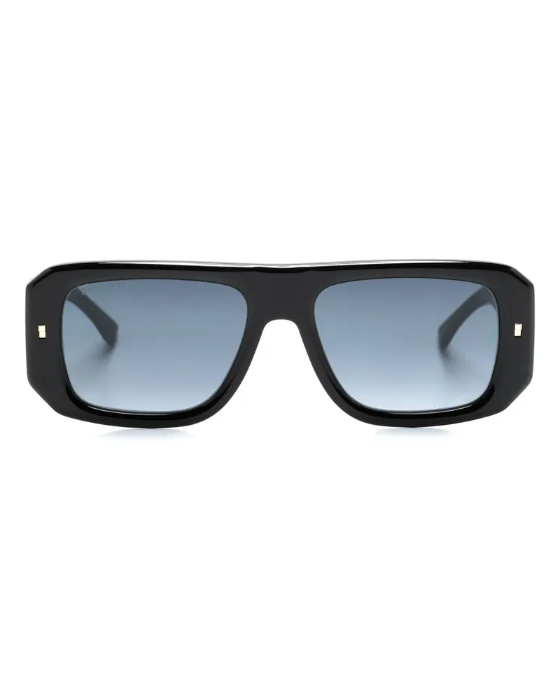 Dsquared2 Pilotenbrille mit Logo-Print - Schwarz Schwarz