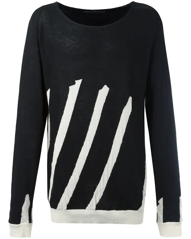 Haider Ackermann Pullover mit Streifen - Schwarz Schwarz