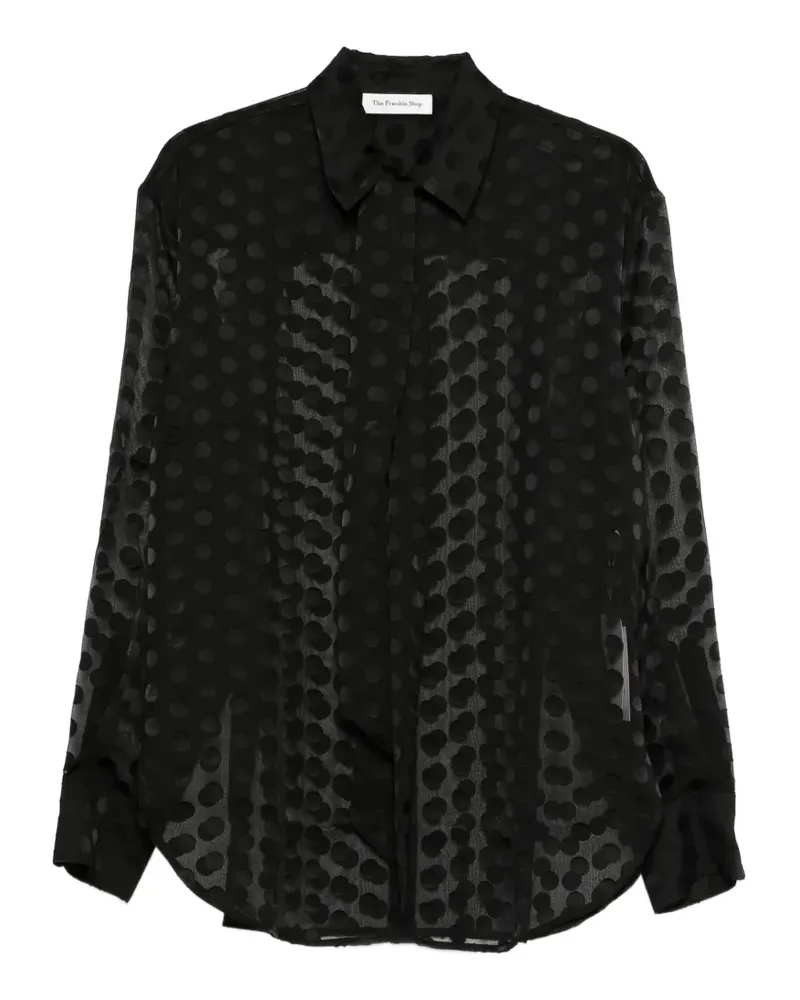 FRANKIE Shop Hemd mit Polka Dots - Schwarz Schwarz