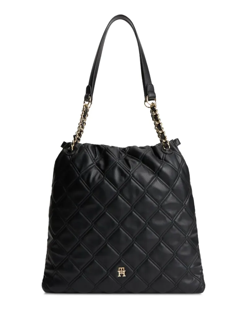 Tommy Hilfiger Shopper mit Steppung - Schwarz Schwarz