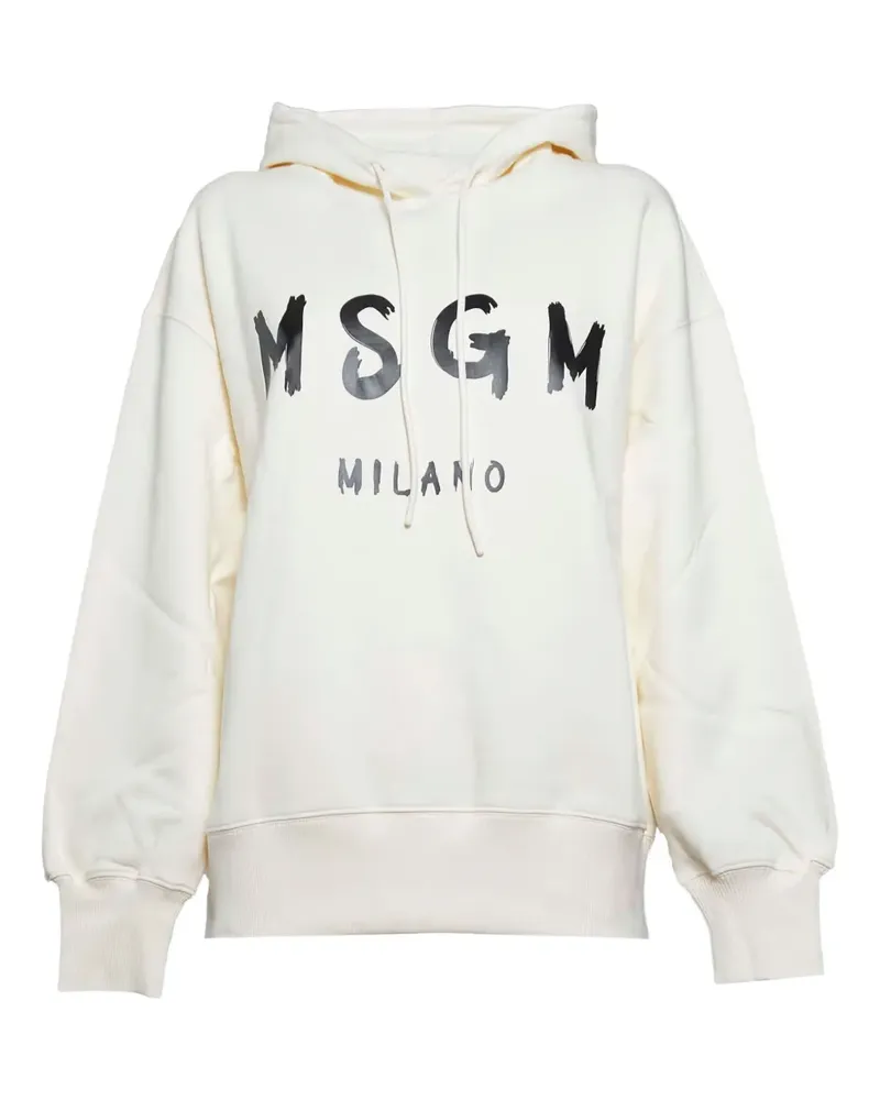 MSGM Hoodie mit grafischem Logo - Nude Nude
