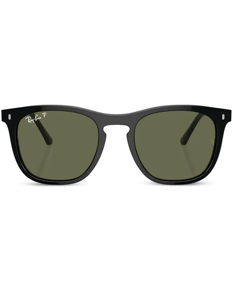 Ray Ban Sonnenbrille mit eckigem Gestell - Schwarz Schwarz