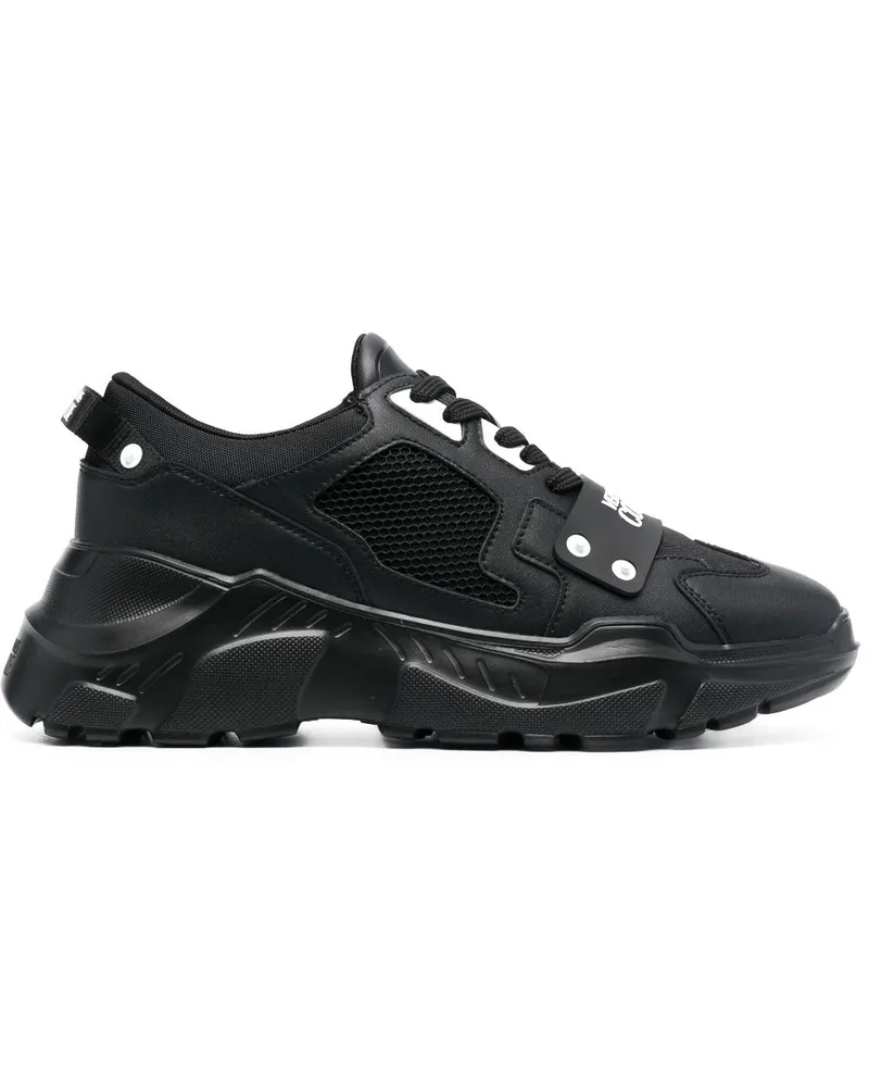 Versace Jeans Sneakers mit Logo-Print - Schwarz Schwarz