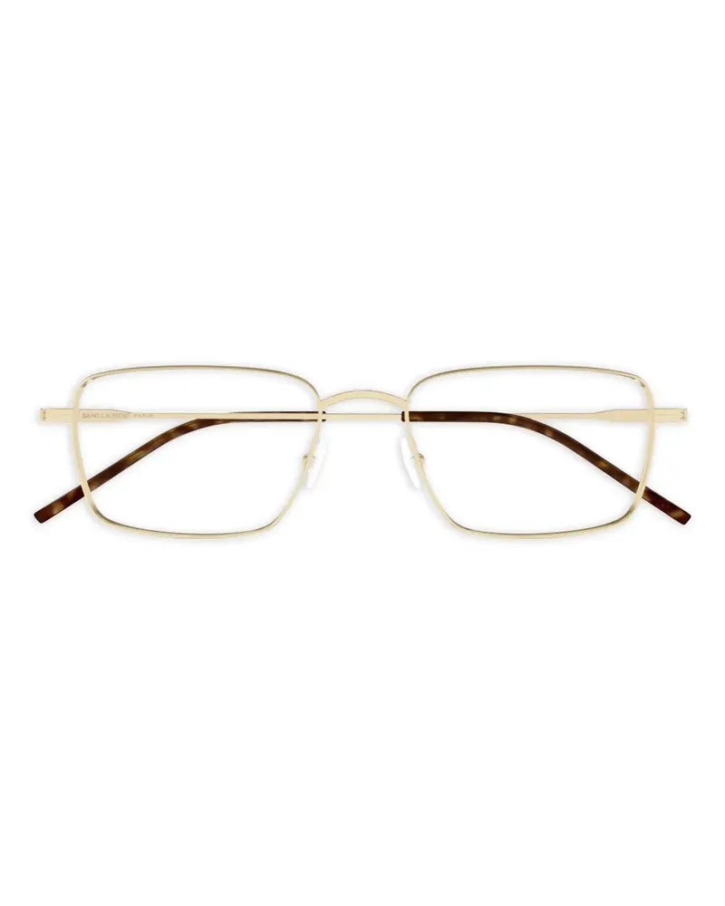 Saint Laurent Brille mit eckigem Gestell - Gold Gold