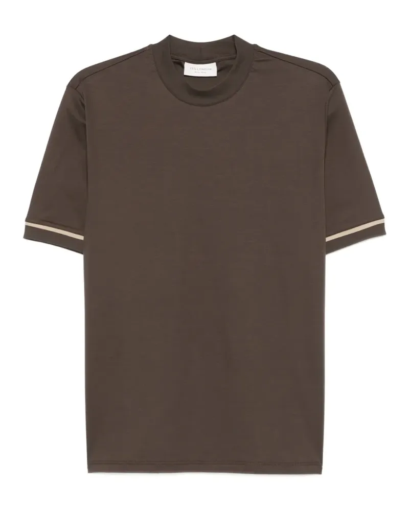 Yes London stripe-detail T-shirt - Braun Braun