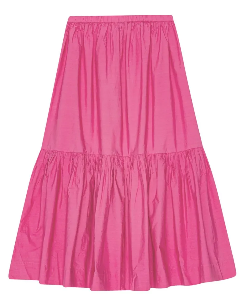 Ganni Midirock aus Bio-Baumwolle - Rosa Rosa