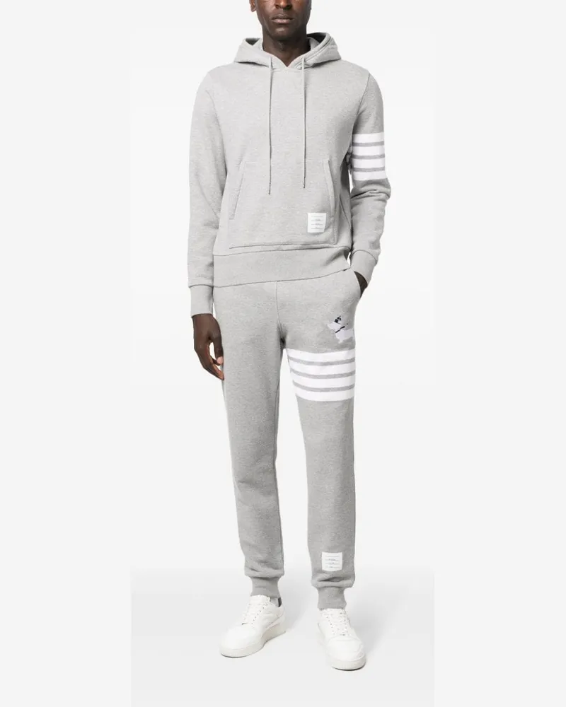 Thom Browne Hoodie mit Hector-Stickerei - Grau Grau