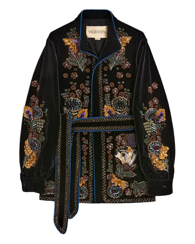 Valentino Garavani Hemdjacke mit Perlen - Schwarz Schwarz