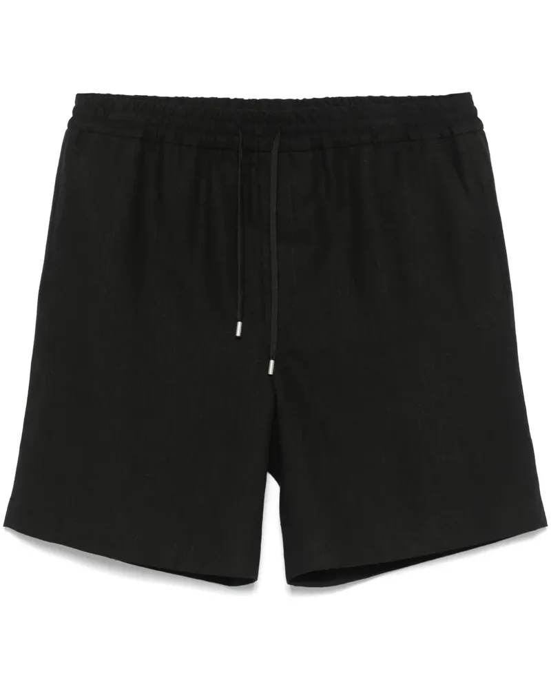 LARDINI Shorts aus Leinen - Schwarz Schwarz