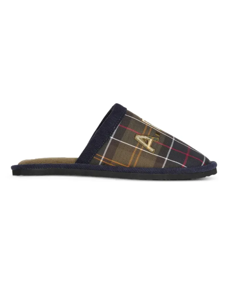 Barbour A.P.C. Slipper mit Stickerei und Schottenkaro - Braun Braun