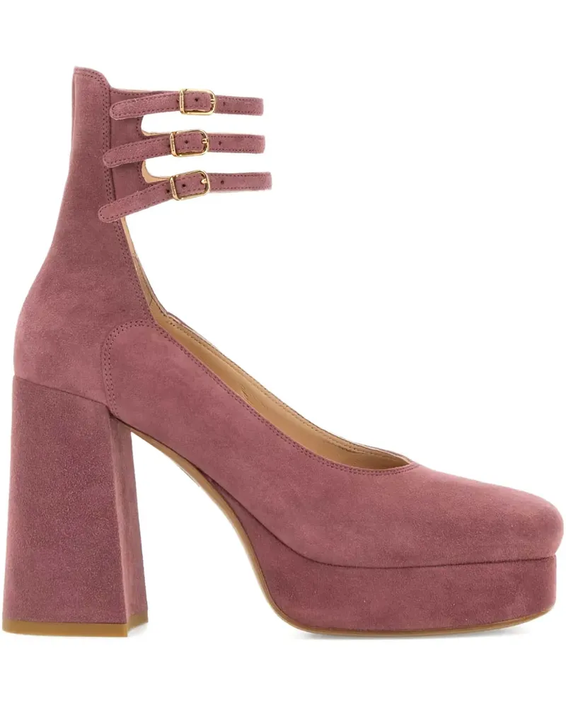 Chloé Plateau-Pumps mit Dreifach-Schnalle 100mm - Rosa Rosa
