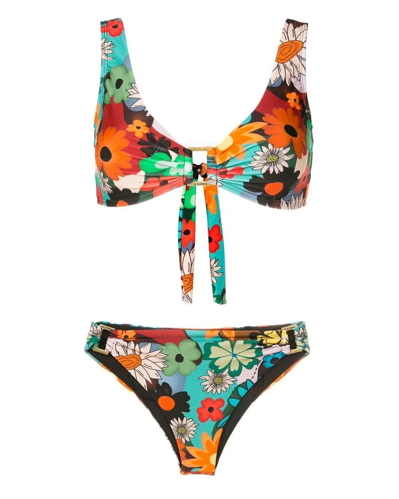 Amir Slama Bikini mit Print - Mehrfarbig Mehrfarbig