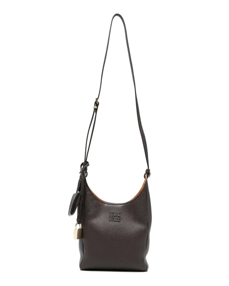 Miu Miu Umhängetasche mit Schloss - Braun Braun