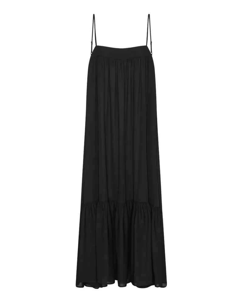 ROTATE Birger Christensen Maxikleid in A-Linie - Schwarz Schwarz