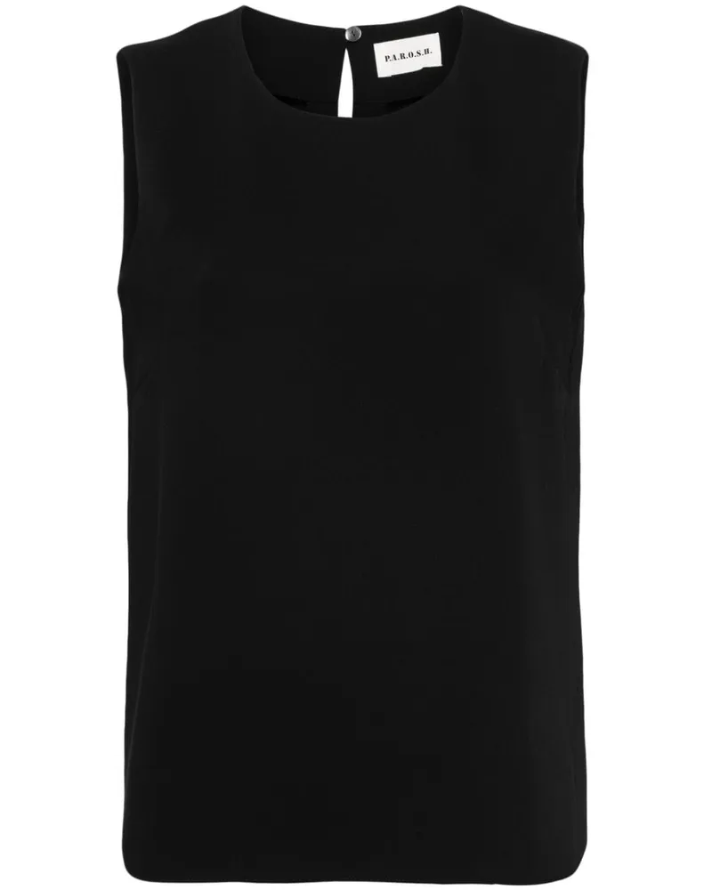 P.A.R.O.S.H. P.A.R.O H. Ärmellose Bluse - Schwarz Schwarz
