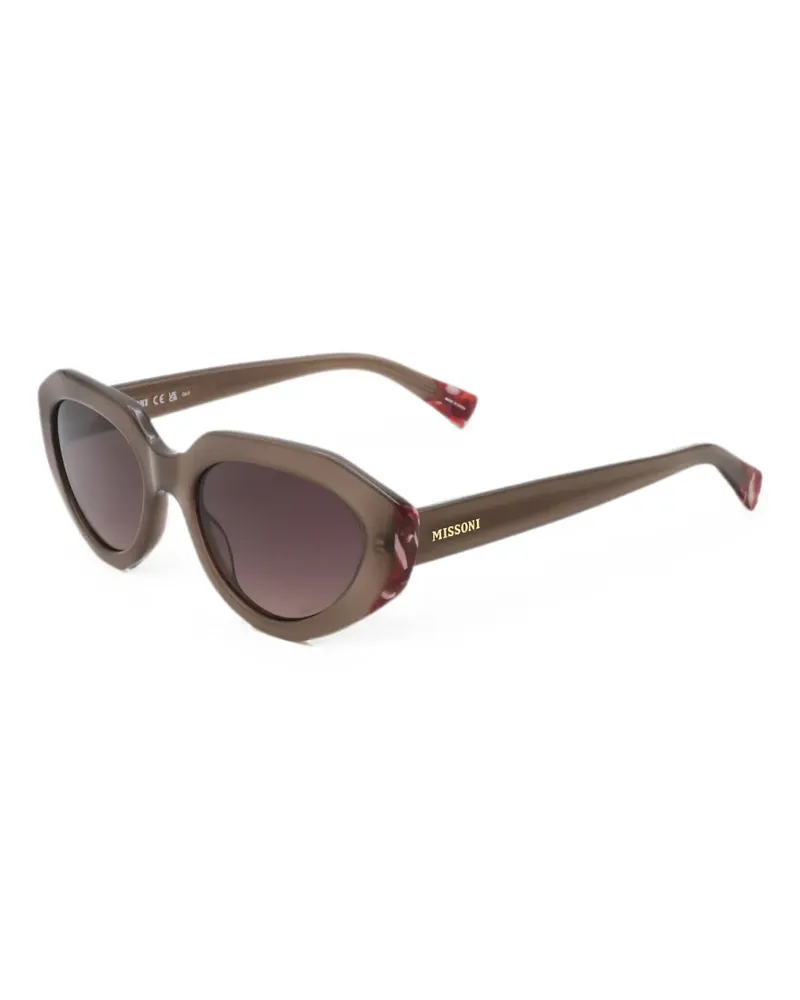 Missoni Sonnenbrille mit geometrischem Gestell - Braun Braun