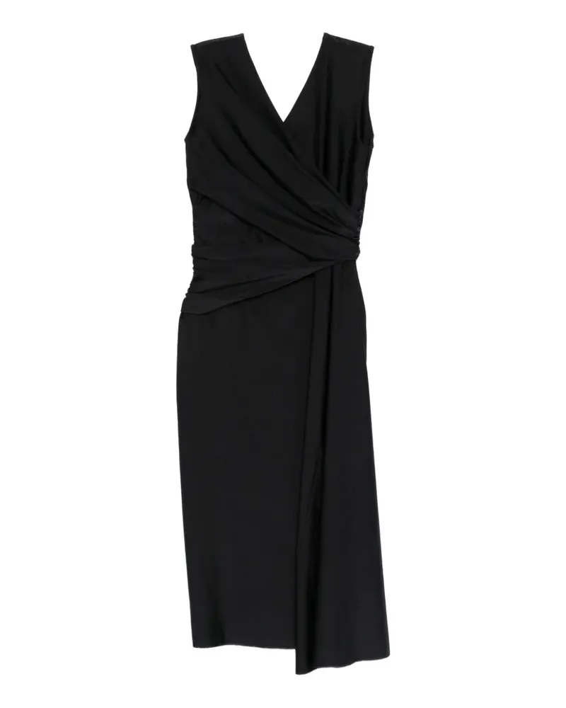Chiara Boni Midikleid mit V-Ausschnitt - Schwarz Schwarz