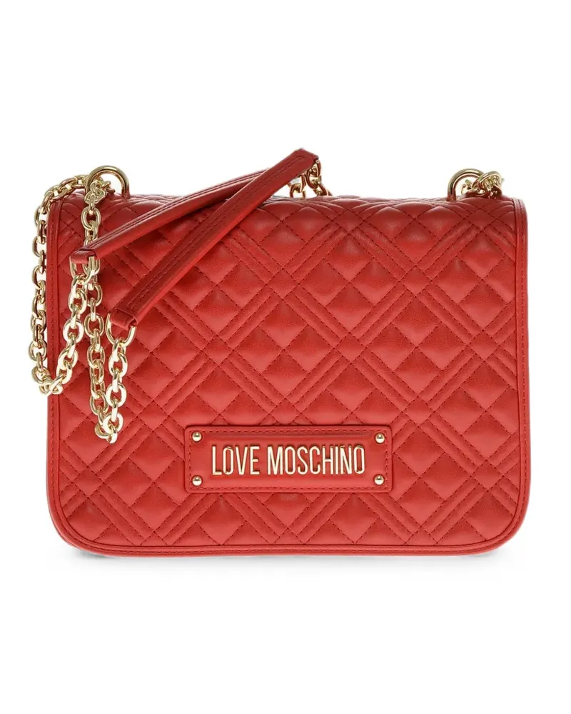 Moschino diamond-pattern shoulder bag - Rot Rot