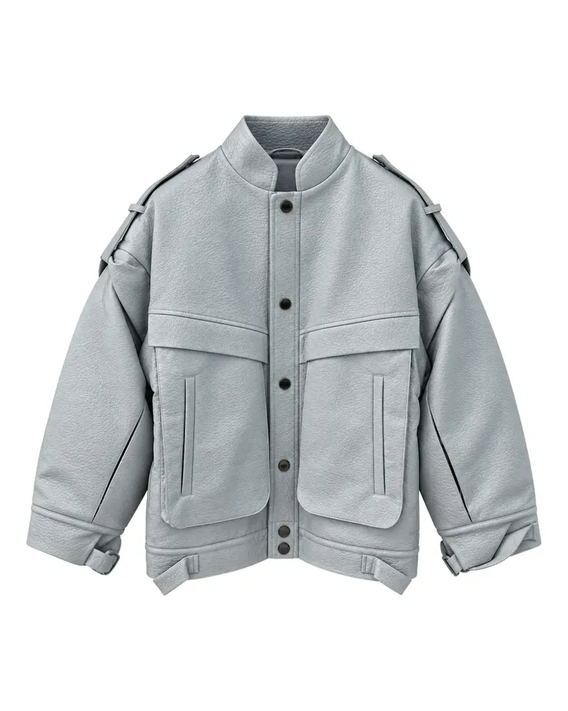 Weili Zheng detachable-sleeve bomber jacket - Blau Blau
